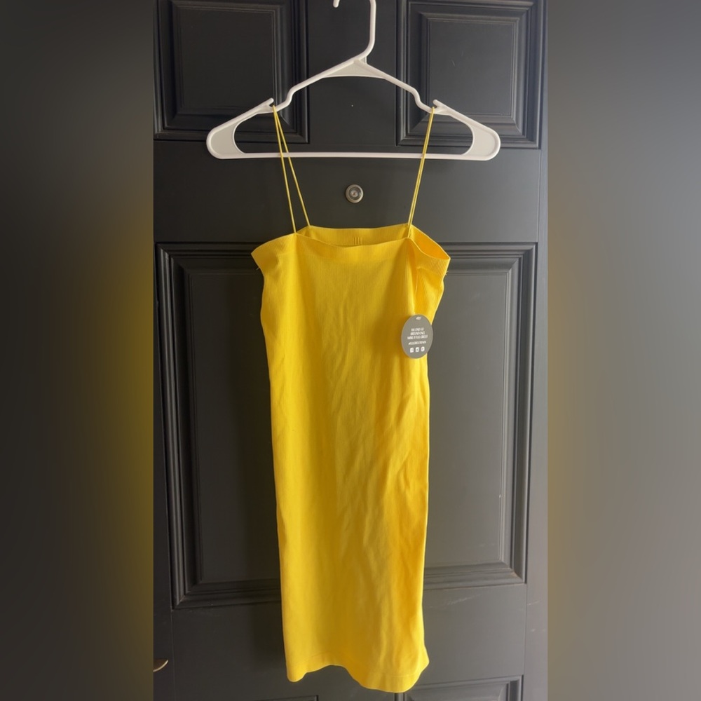 Yellow Spaghetti Strap Dress
